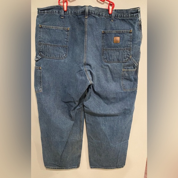 Carhartt Jeans Men's Size 46x30 Style B13-DPS Original Dungaree Fit Denim Blue - Picture 3 of 9